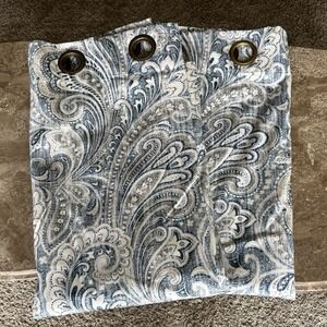 PIER ONE 1 Seasons Paisley Indigo Lined Curtain Panels Drapes 50" x 84" Pair (2)